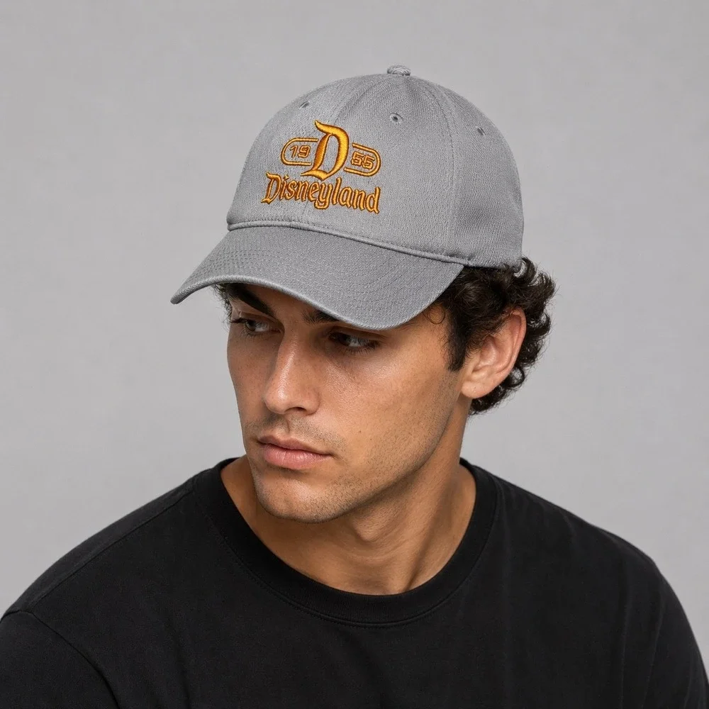 Disney Parks Disneyland Hat Adult Grey Mesh Performance Baseball Cap Adjustable